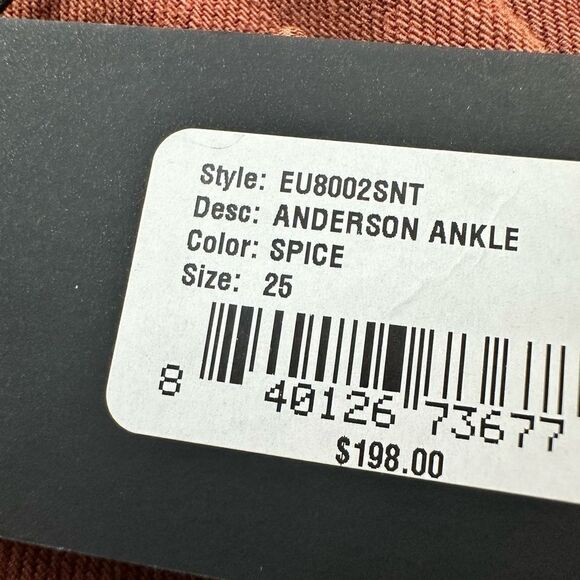 NWT EDWIN Women’s Jeans Anthropologie Anderson Ankle Spice Brown - Size 25 - Picture 4 of 8